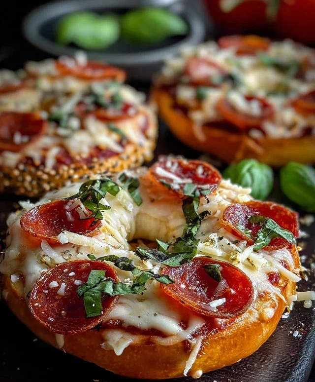 Giant Pizza Bagels