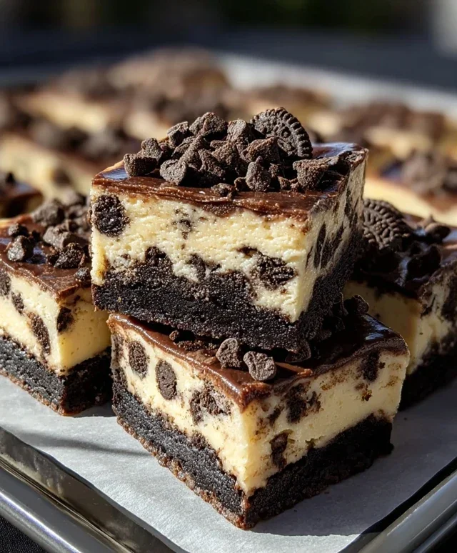 Chocolate Chip Oreo Cheesecake Bars