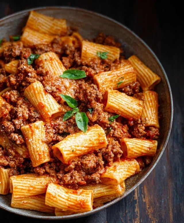 Beef Pasta in Tomato Sauce {Beef Ragu Pasta}
