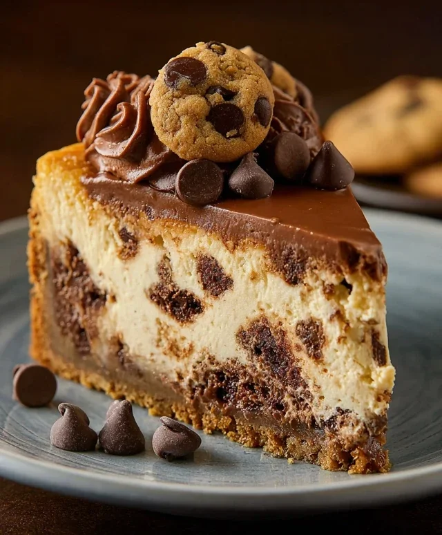 Chocolate Chip Cookie Bottomed Cheesecake