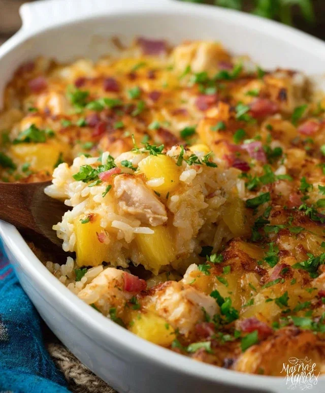 Aloha Pineapple Chicken Rice Casserole