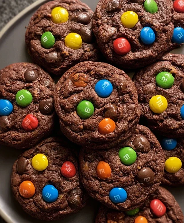 Chocolate M&M Cookies