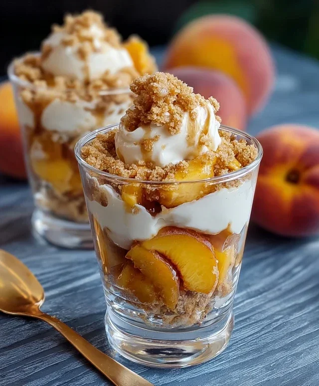 Classic Peach Cobbler Parfait