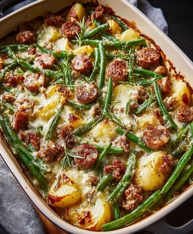 Sausage Green Bean Potato Casserole