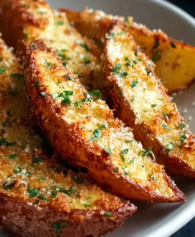 Baked Garlic Parmesan Potato Wedges