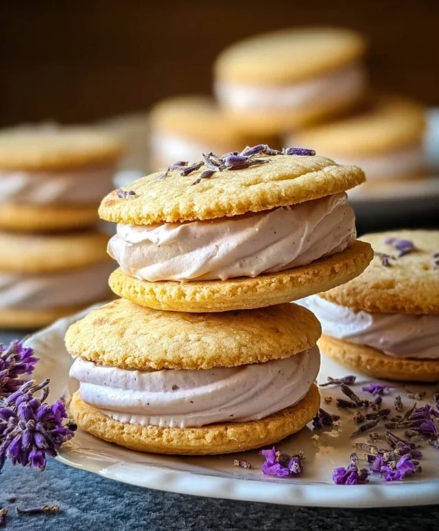 Lemon Lavender Sandwich Cookies