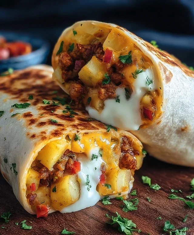 Cheesy Potato Burritos