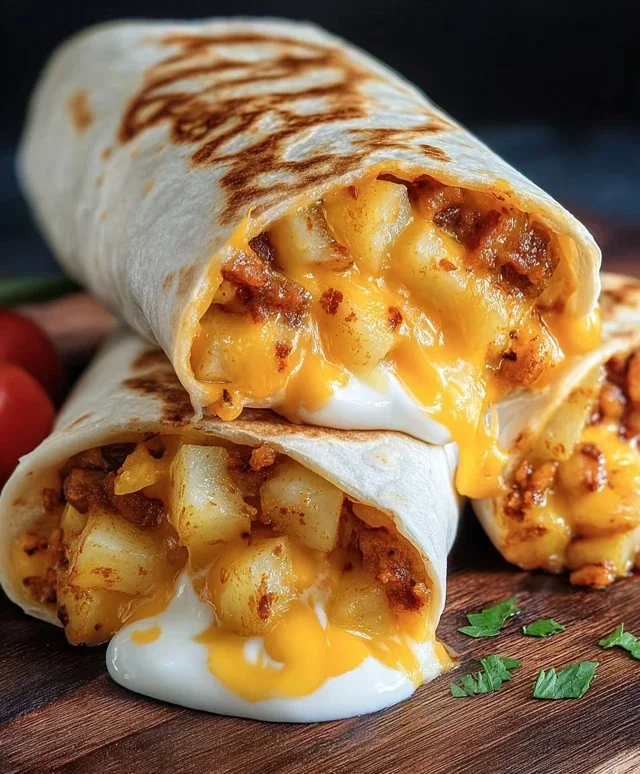 Cheesy Potato Burritos