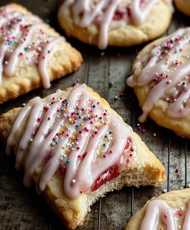 Strawberry Pop Tart Cookies