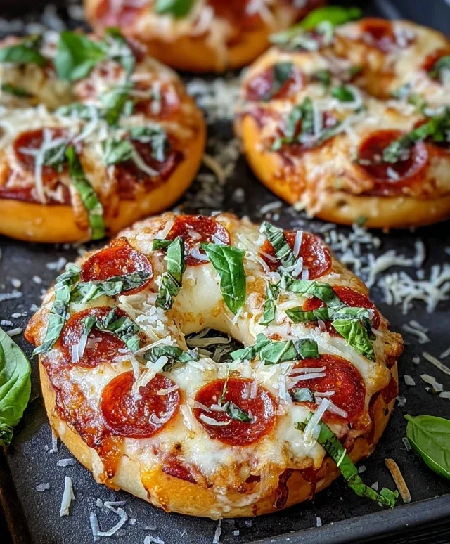 Giant Pizza Bagels