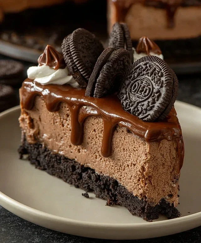 No Bake Oreo Nutella Cheesecake