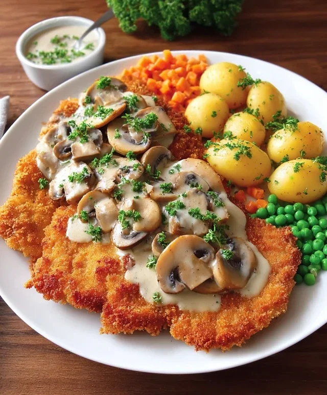 Rahmschnitzel Creamy Mushroom Schnitzel