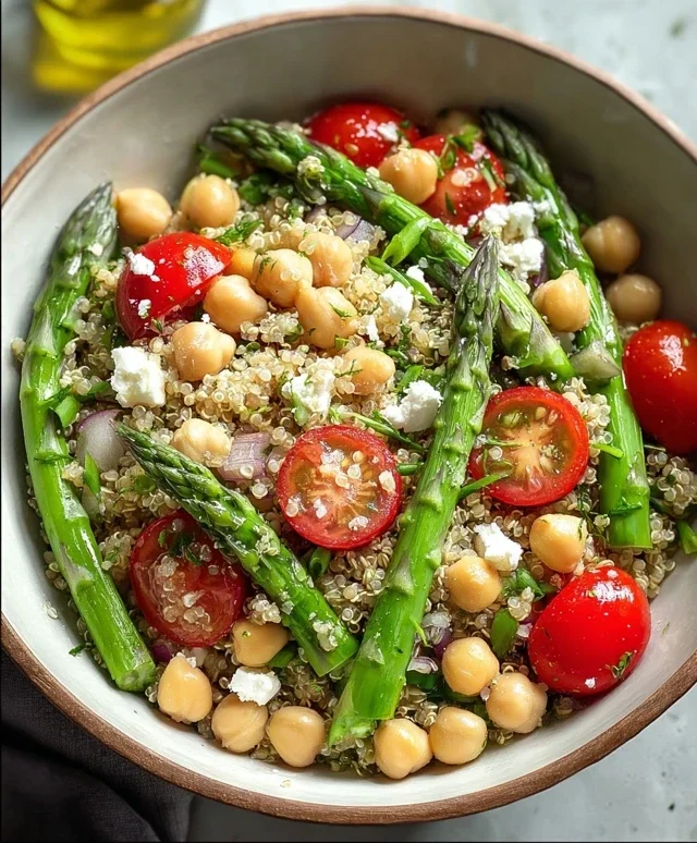 Asparagus Chickpea Quinoa Salad