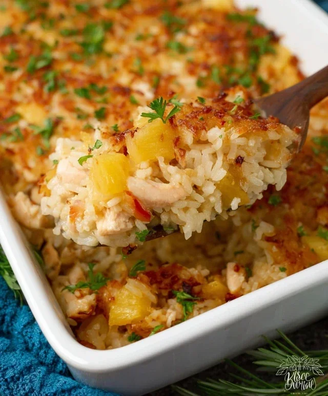 Aloha Pineapple Chicken Rice Casserole