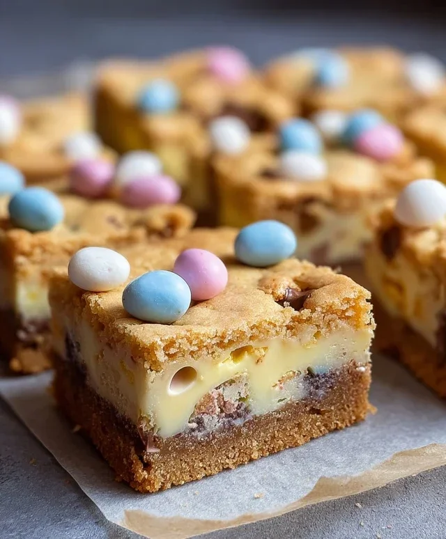 Mini Egg Cheesecake Cookie Bars