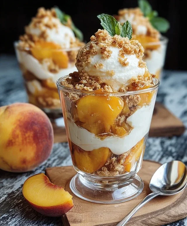 Classic Peach Cobbler Parfait