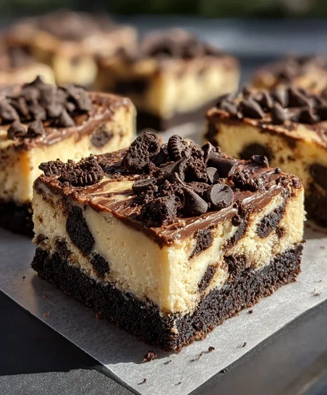 Chocolate Chip Oreo Cheesecake Bars