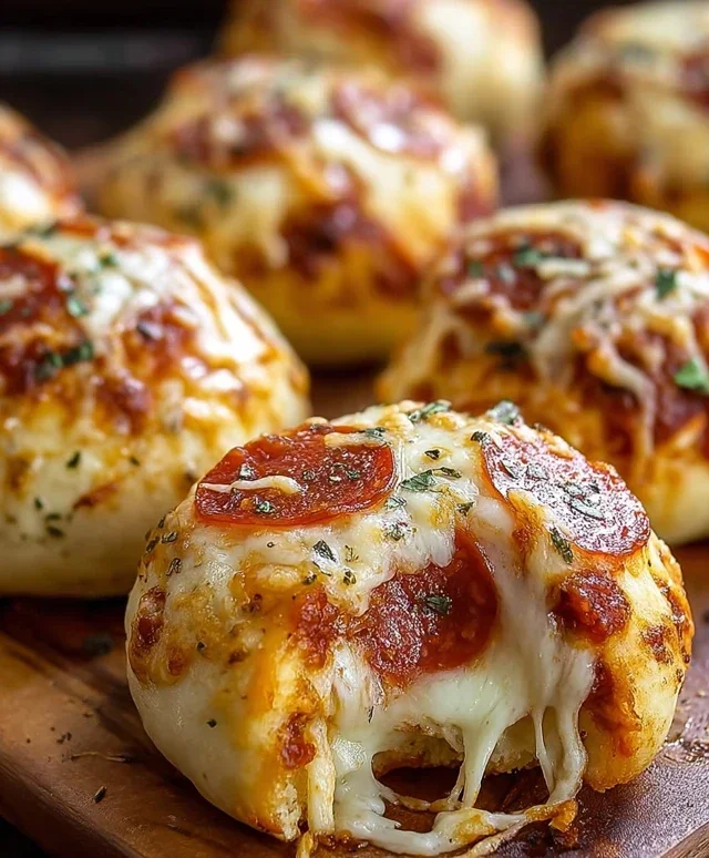 Cheesy Beef Beef Pepperoni Pizza Bombs Recipe