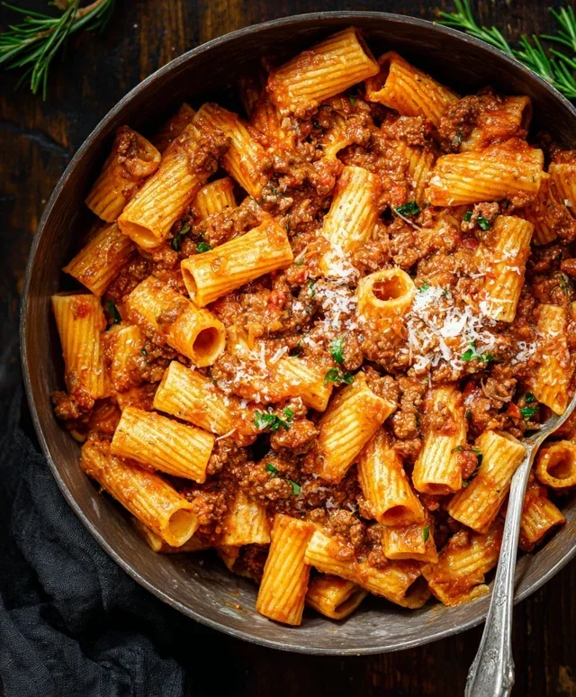 Beef Pasta in Tomato Sauce {Beef Ragu Pasta}