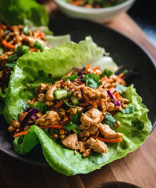 Thai Chicken Lettuce Wraps