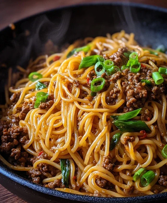 Asian Ground Beef Noodles