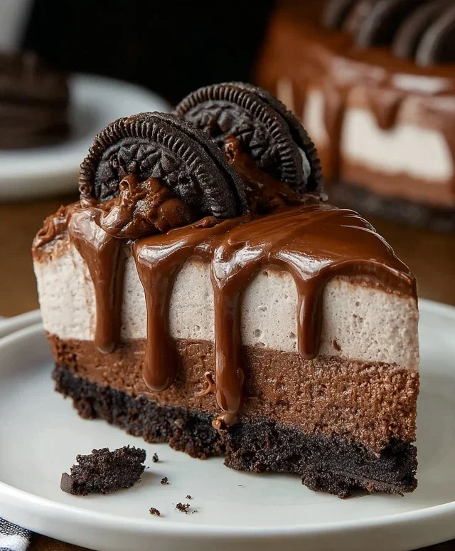 No Bake Oreo Nutella Cheesecake