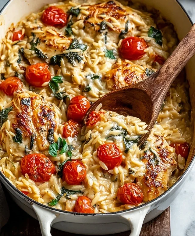 Orzo Tuscan Chicken Bake