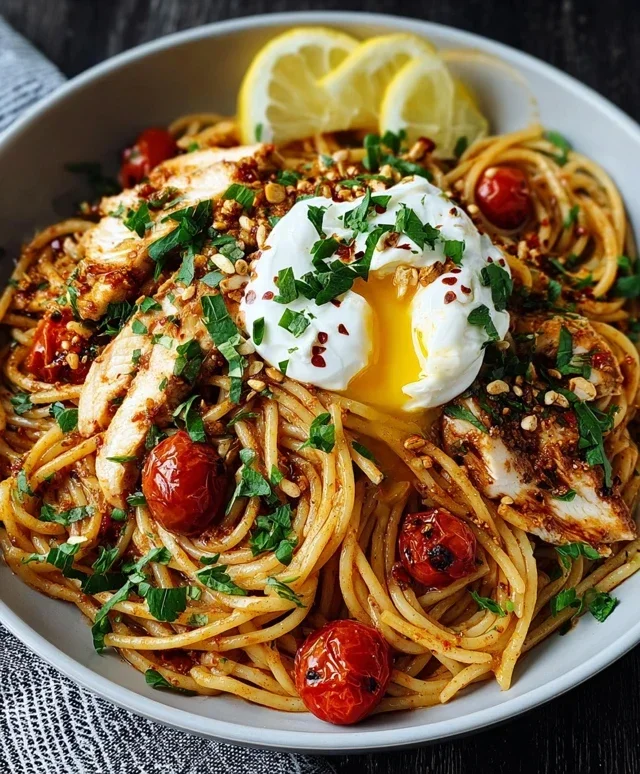 Chicken Spaghetti with Burrata