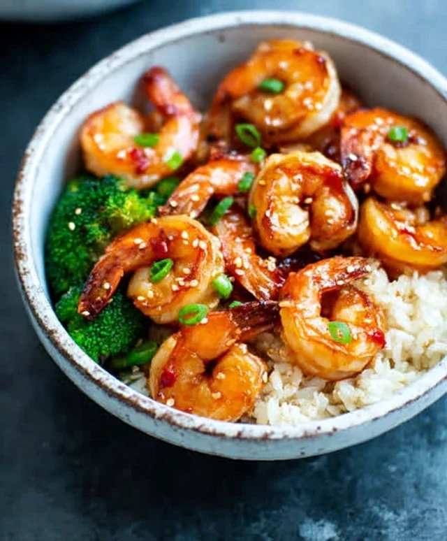 Honey Garlic Shrimp Bowls