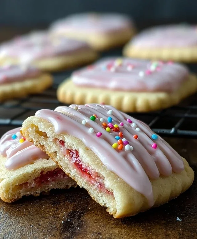 Strawberry Pop Tart Cookies