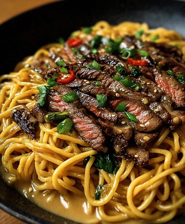 Garlic Butter Steak Lightning Noodles