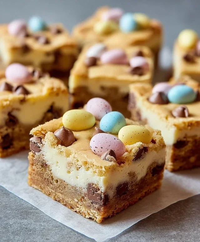 Mini Egg Cheesecake Cookie Bars