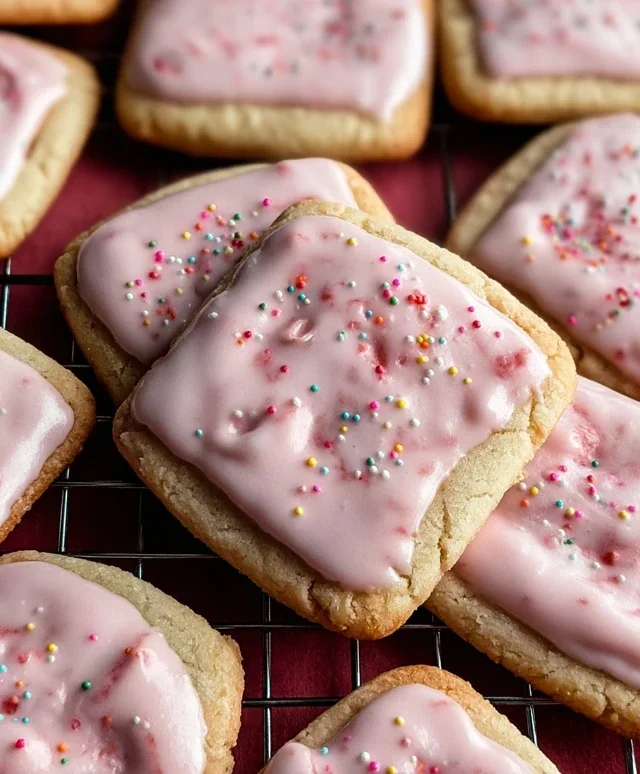 Strawberry Pop Tart Cookies