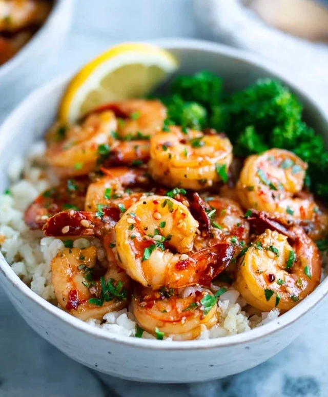 Honey Garlic Shrimp Bowls