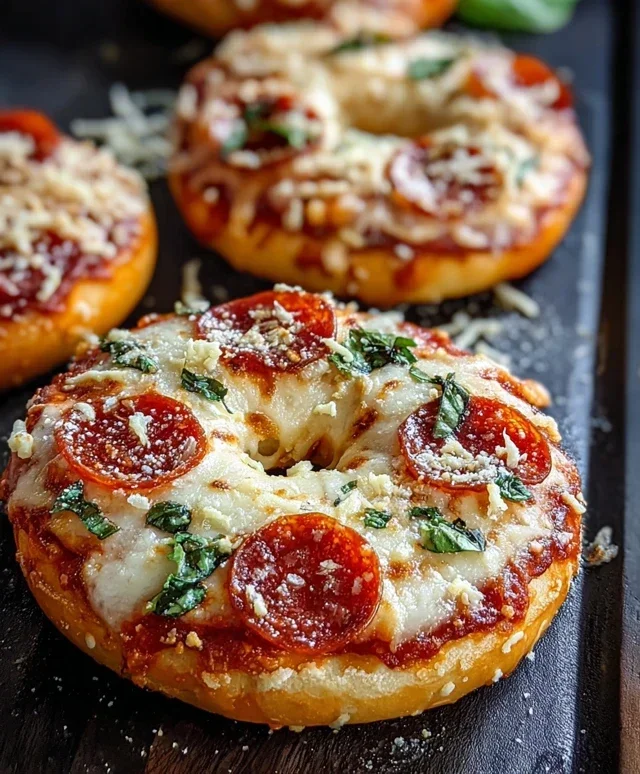 Giant Pizza Bagels
