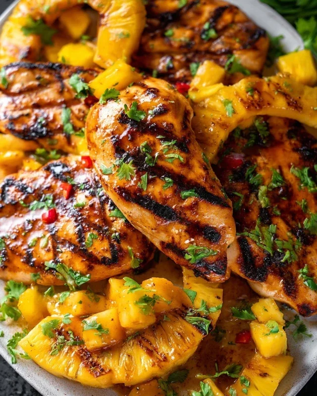Grilled Mango Pineapple Chicken