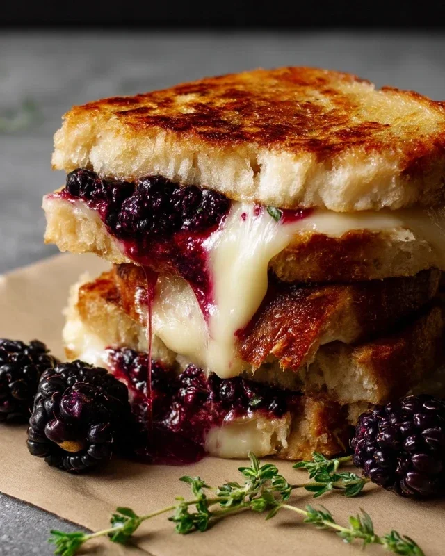 Blackberry Balsamic and Brie Grilled Cheese