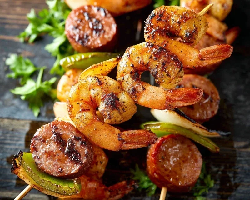 Sausage and Shrimp Kabobs