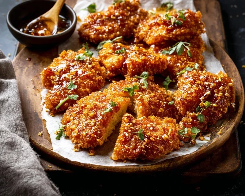 Baked Crunchy Hot Honey Chicken