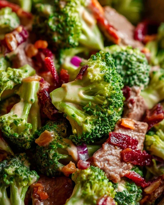 Broccoli Salad with Beef Beef Bacon Recipe