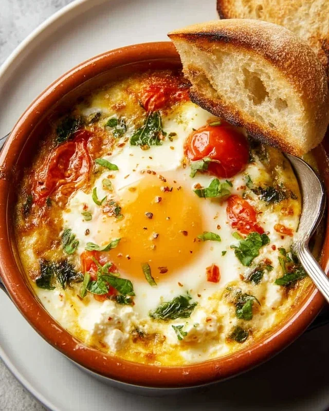 Baked Feta Eggs