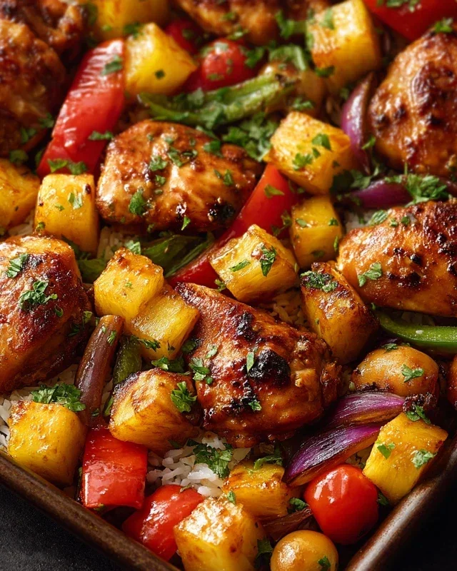 Hawaiian Chicken Sheet Pan