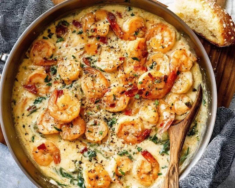 Creamy Garlic Shrimp (15 mins)