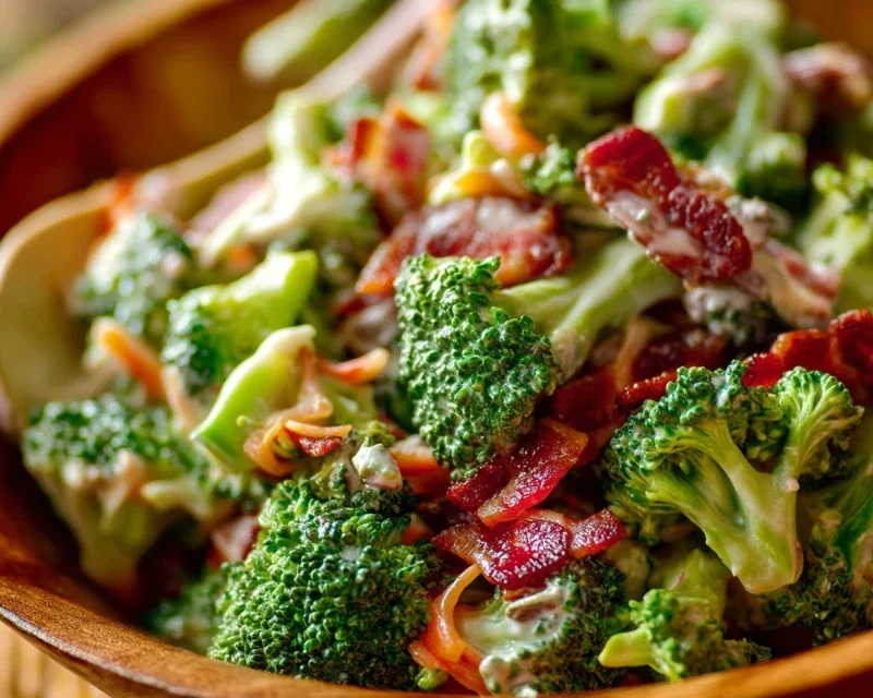 Broccoli Salad with Beef Beef Bacon Recipe
