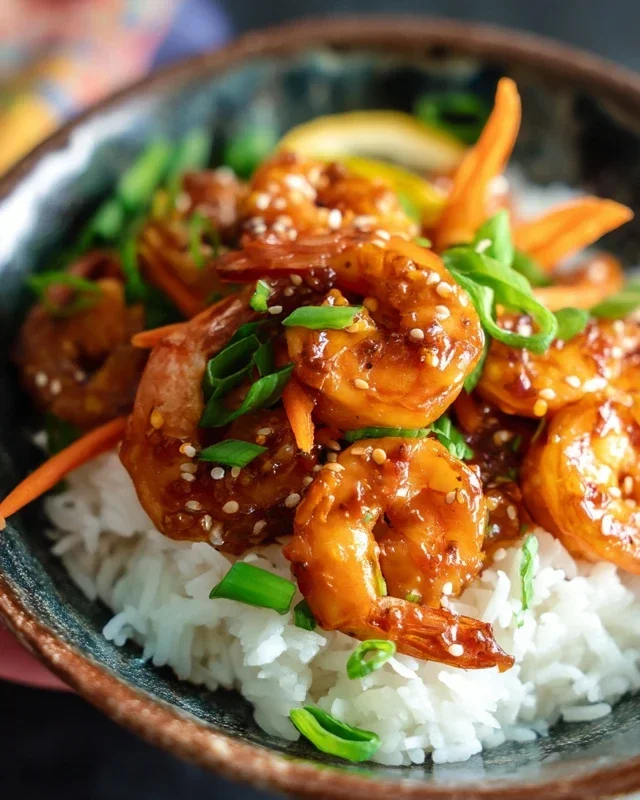 Honey Garlic Shrimp Bowls