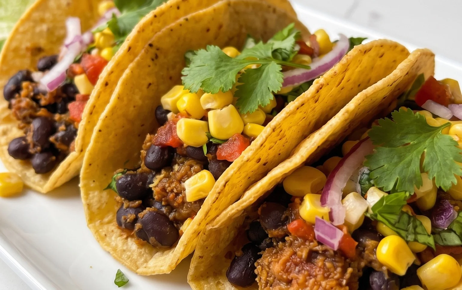 Crispy Sheet Pan Black Bean Tacos (Vegetarian)