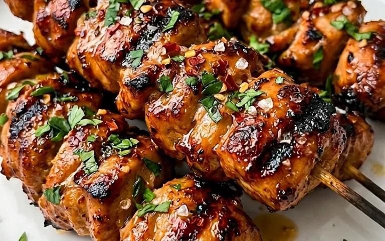 Air Fryer Chicken Skewers (VIDEO)