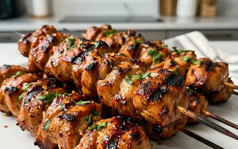 Air Fryer Chicken Skewers (VIDEO)