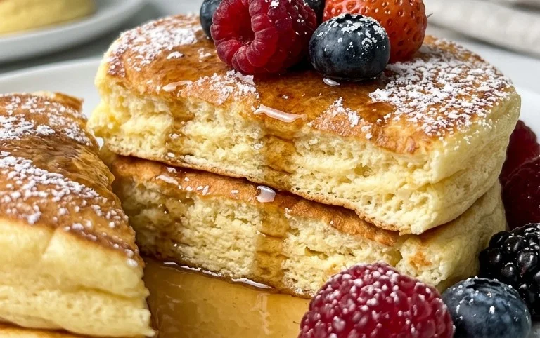 Fluffy Japanese Soufflé Pancakes