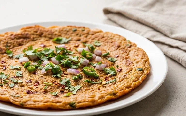 Masoor Dal Chilla | Savory Red Lentil Pancakes